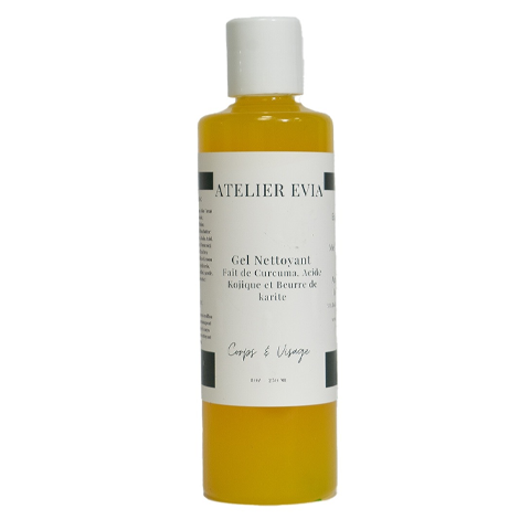 Body &amp; face cleanser based on Shea Butter, Turmeric and Kojic Acid
